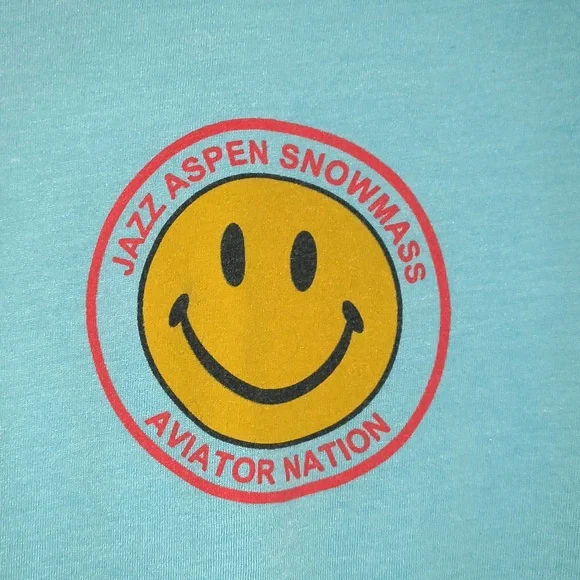Aviator Nation Smiley Boyfriend Tee Size L - Picture 2 of 5